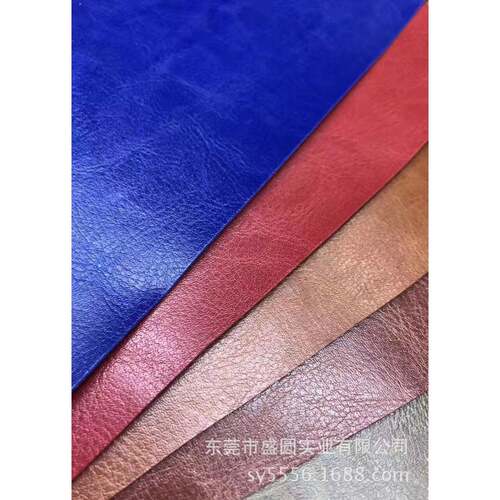 Recy油cled皮革仿真PU料皮革疯P马双色U面蜡耐刮家217具沙发坐椅