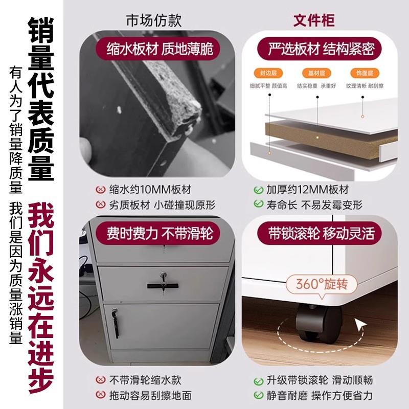 现简约电脑代机柜桌边收纳柜主机架打印机置物架可移动BG0037文主