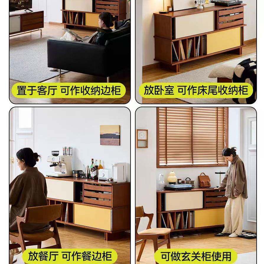 中古UXP斗复柜古实木边玄关柜厅储物客收纳柜抽屉柜推拉门餐边柜