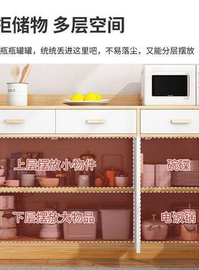 餐喂养台纳柜实木色边柜茶水柜置物ZZY柜客收厅意式酒柜橱柜储柜