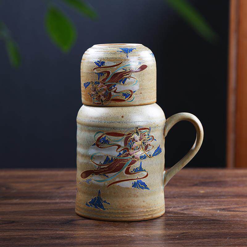 复古敦茶煌小CH005暖茶壶焖茶壶家用凉水壶带盖花陶瓷壶大容量泡