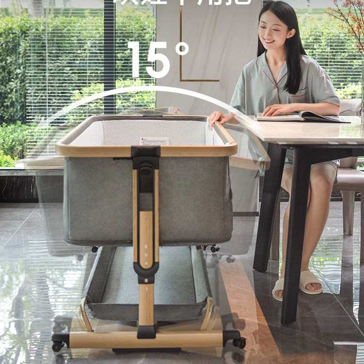 elittle逸乐途小安稳婴儿床可折叠宝宝便携式移动新生儿拼接大床