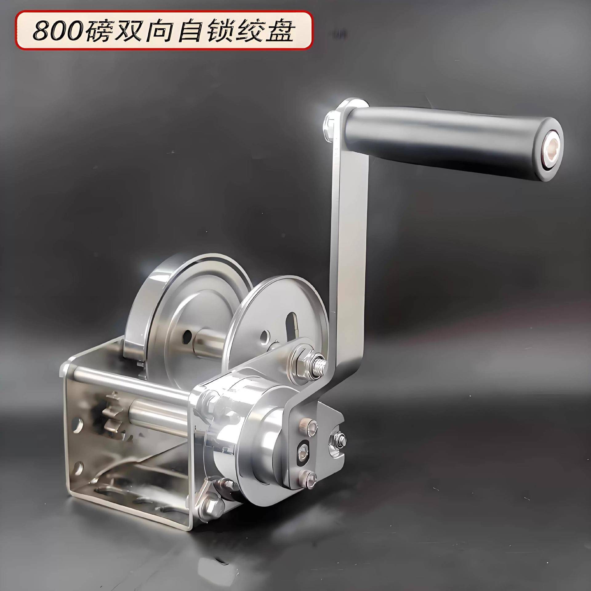 30413657不锈钢手摇绞盘车双向锁污水环锈保自卷绳扬机防腐重起吊