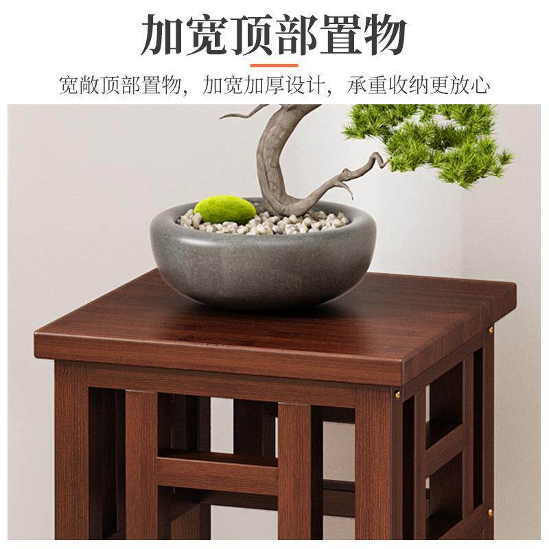 室客厅落地式花架子实木多花盆摆台放内架新中998式阳台绿萝花肉架子