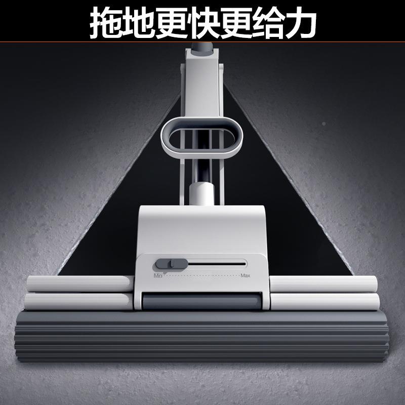 大卫2025新款拖吸绵水大卫(居免手洗海一拖懒人家用胶棉式拖把头