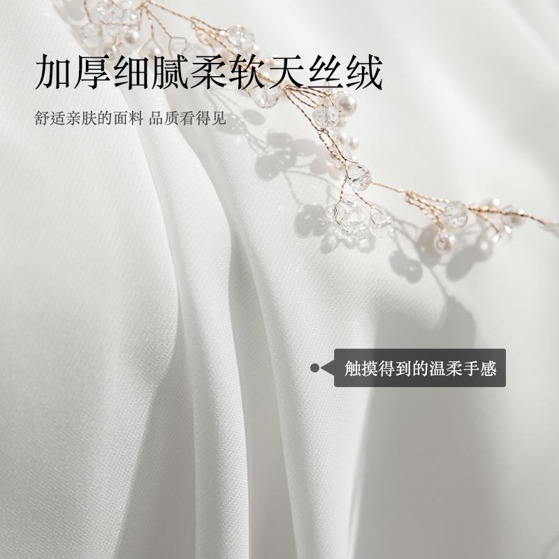 天丝绒纱帘透光不透人白纱窗纱客厅白色2025年新款纱幔窗帘轻奢沙
