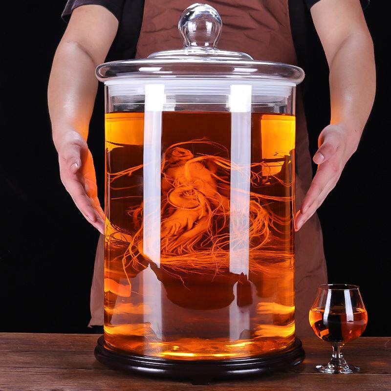 玻璃缸特号大大号超加头厚泡酒玻璃瓶泡酒罐带龙人参鹿茸泡无品牌