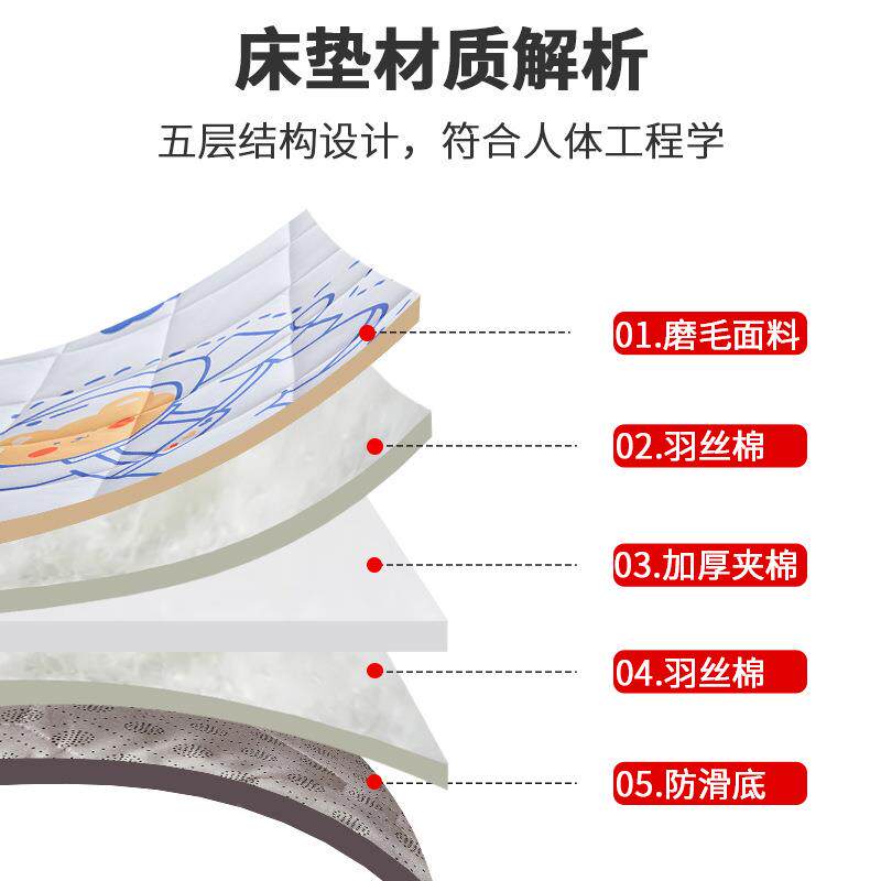 床垫学生舍垫单人925夏季家用租房专宿用海绵垫薄软款褥子榻榻米硬垫