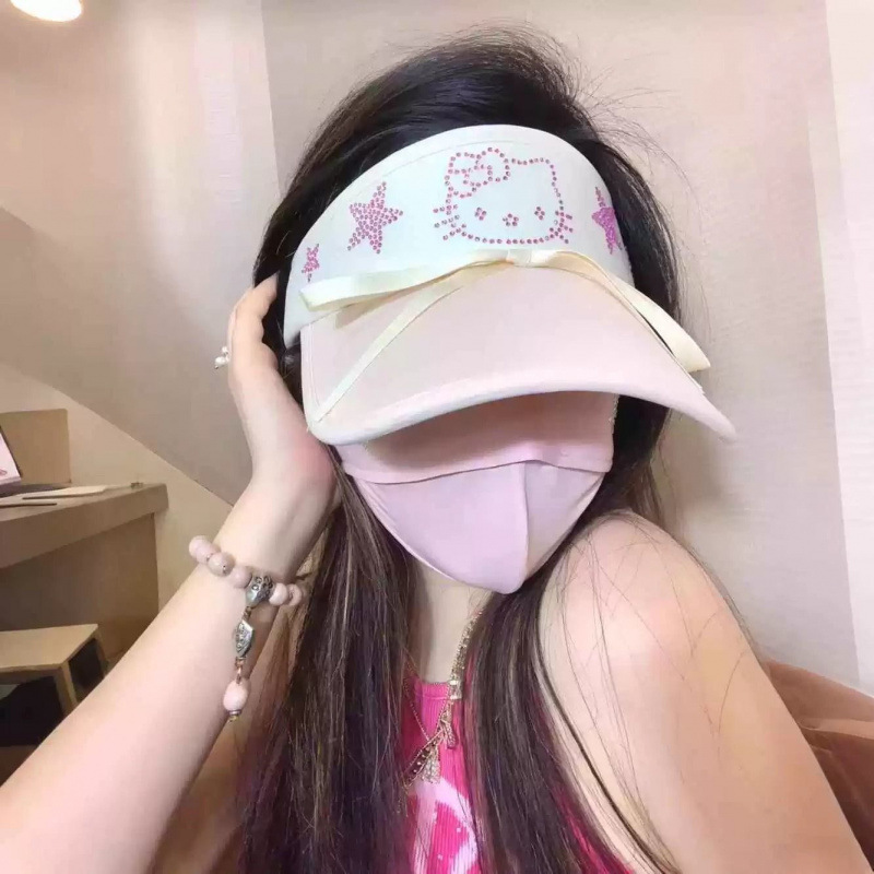 kt贴钻遮阳帽女夏季新款海边半空