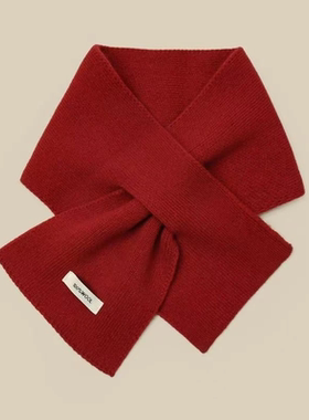 冬季加厚围巾女新款百搭韩系氛围感情侣保暖交叉巾围脖邻巾女Y