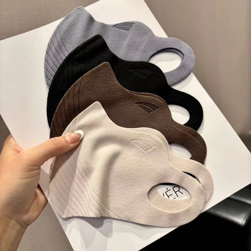 新款保暖口罩加厚德绒立体显脸小秋冬季骑行遮脸防风防尘面罩T