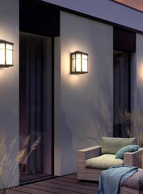 现代简约户外壁灯防水别墅庭院灯家用接电室外走廊过道贴墙灯led