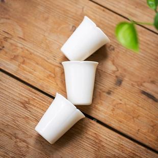 尚器白瓷陶瓷茶杯单只装 品茗杯 小主人杯茶盏功夫茶具套装 家用日式