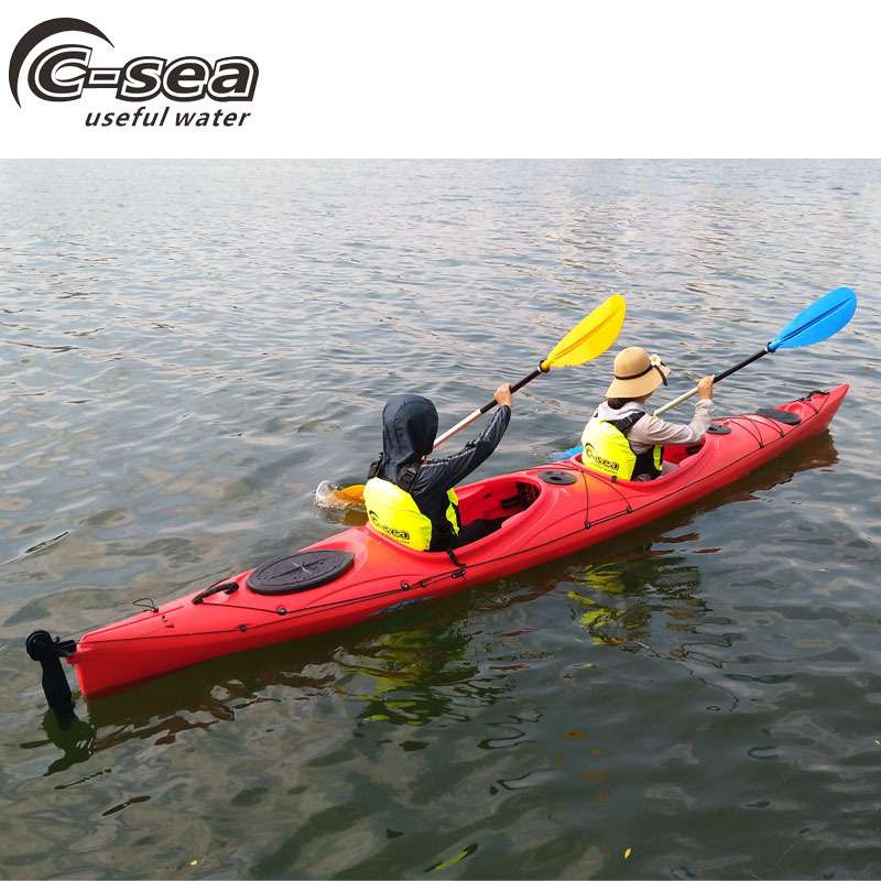 双人海洋舟滚塑皮划艇塑料船双人独木舟长途旅行舟硬艇比赛用