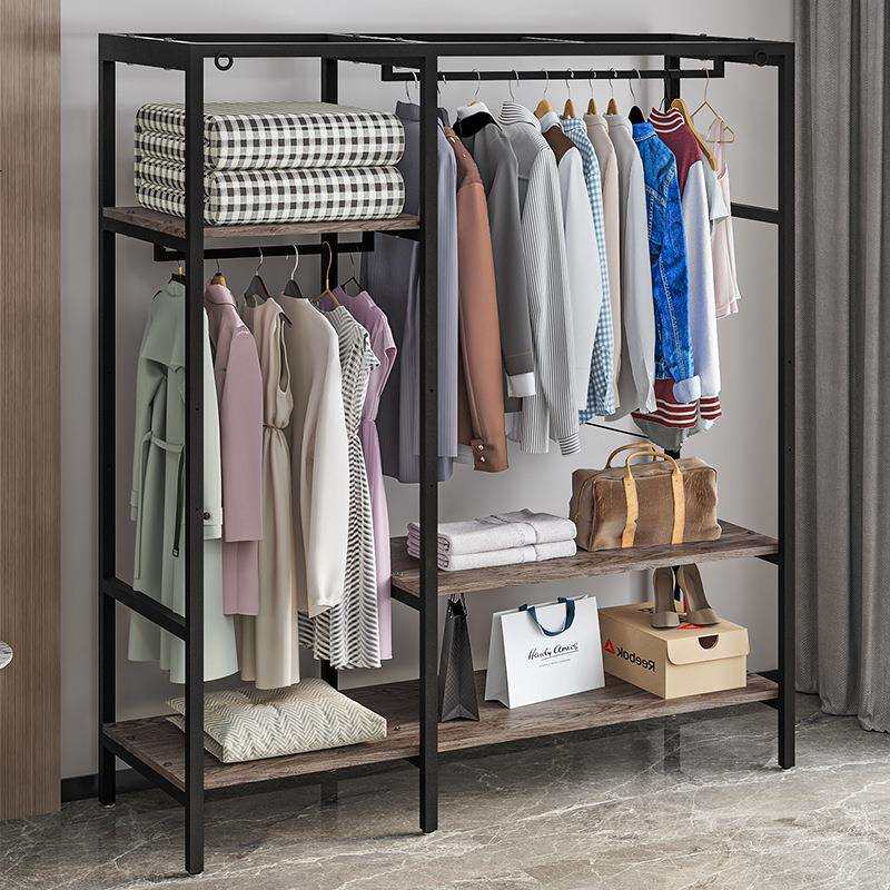 衣柜简易布衣柜加粗加厚全钢架出租房家用卧室大容量收纳组装衣橱