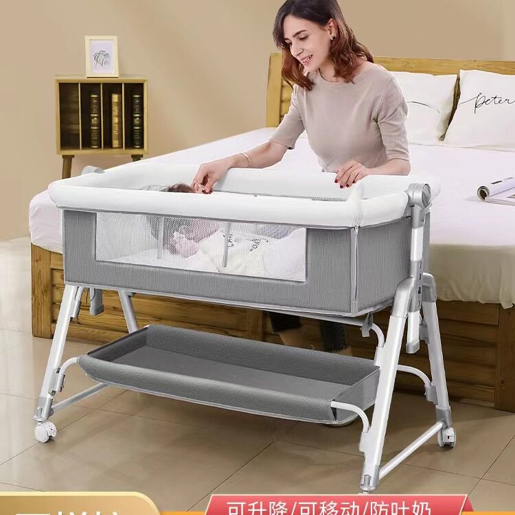 多功能可折叠婴儿床可移动便携式新生儿摇篮床欧式宝宝床拼接大床