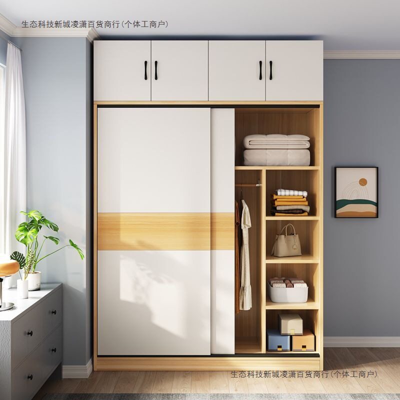 衣柜家用卧室实木质衣橱小户型出租房收纳储物柜多格多层儿童衣橱