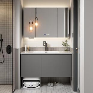 陶瓷一体盆浴室柜78CM88厘米98/108/118扫地机器人基站洗漱台