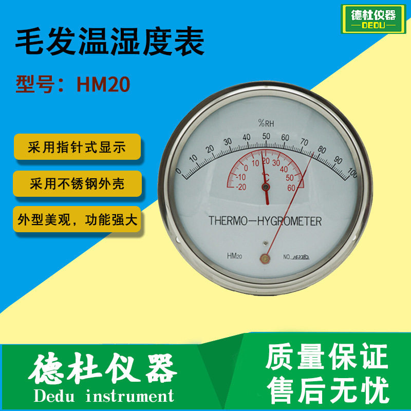HM20毛发温湿度表毛发温湿度计指针式温湿度表