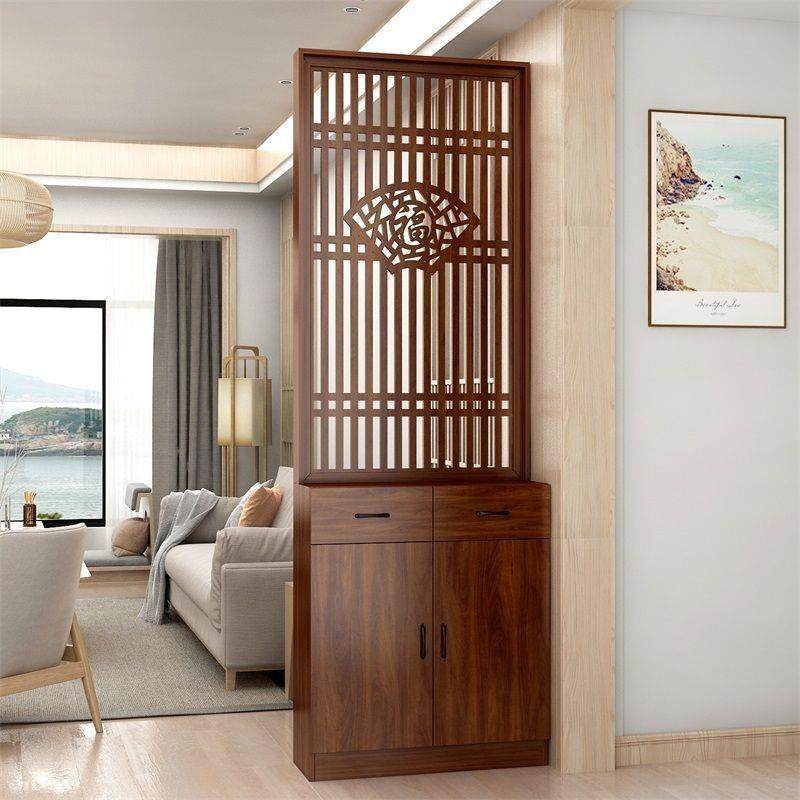 福气满满新中式入户屏风隔断柜置物架客厅现代实木正对大门玄关柜,纺织面料/辅料/配套,纺织机械配件,淘宝优惠券,粉丝福利购,淘宝优惠卷