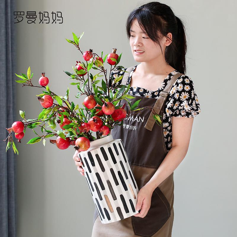 芊蔚仿真花石榴果子果实假树枝装饰摆放花艺餐桌插花装饰办