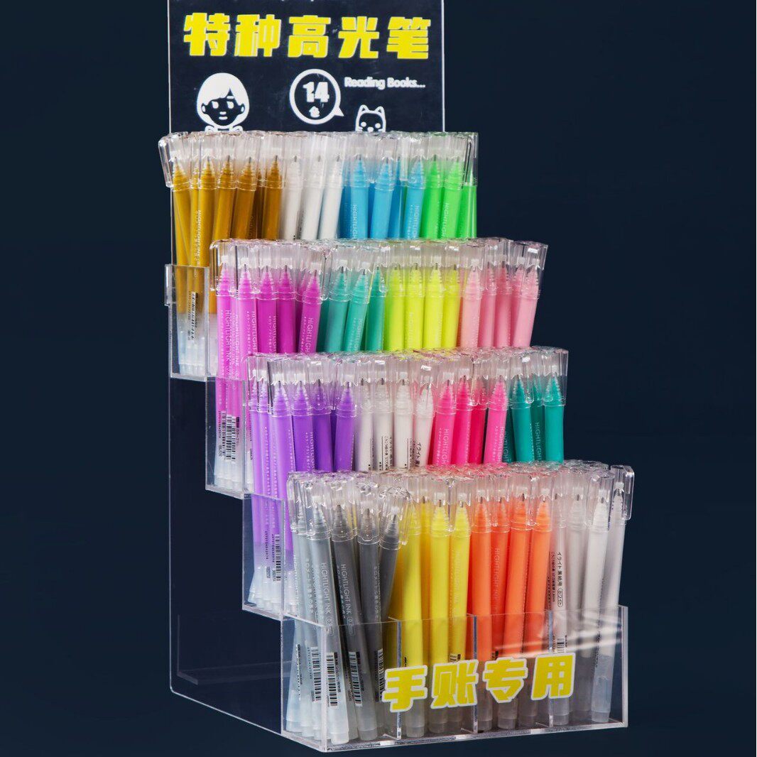 禾硕-2074新款特种高光笔多色精美高颜值大容量顺滑绘画笔架装