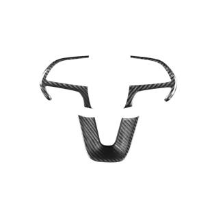 适用道奇战马挑战者Challenger碳纤维方向盘按键装饰框车内饰改装