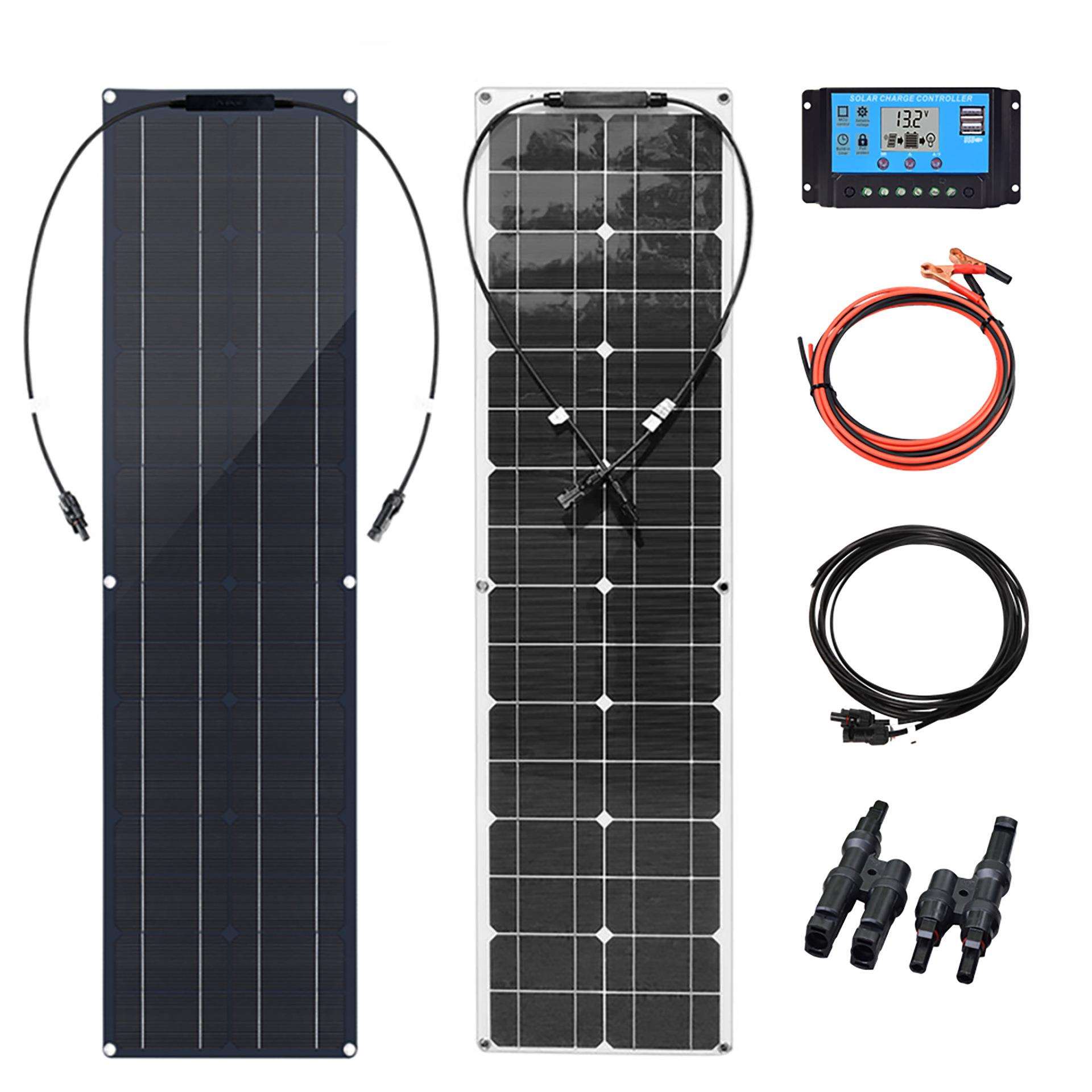 太阳能板50W100W太阳能电池板太阳能光伏系统屋顶房车RV轮船充电