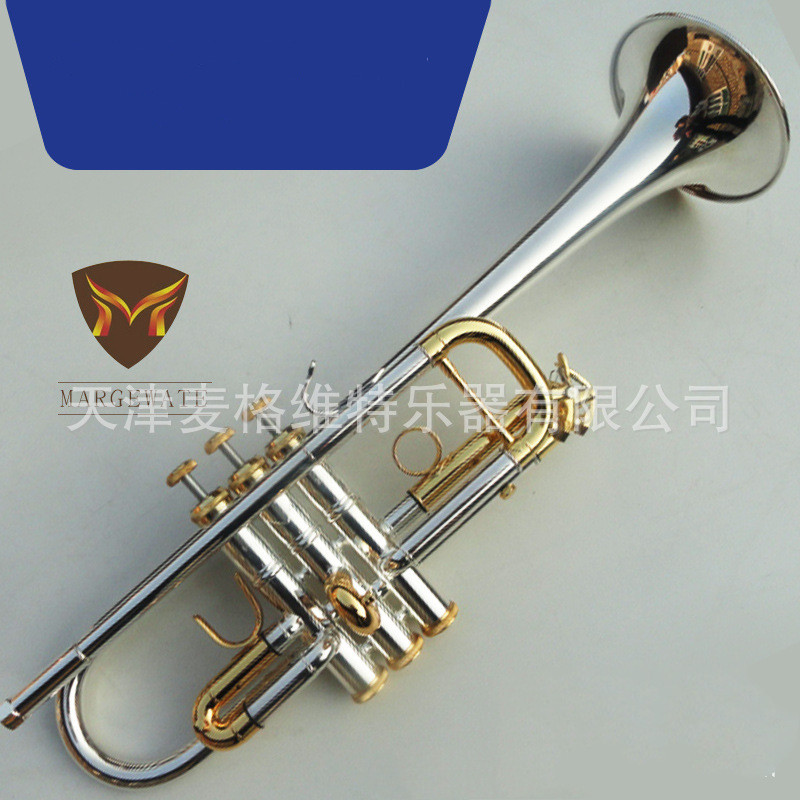 西洋吹奏C调小号乐器降B三音C调小号乐器厂家批发铜管小号