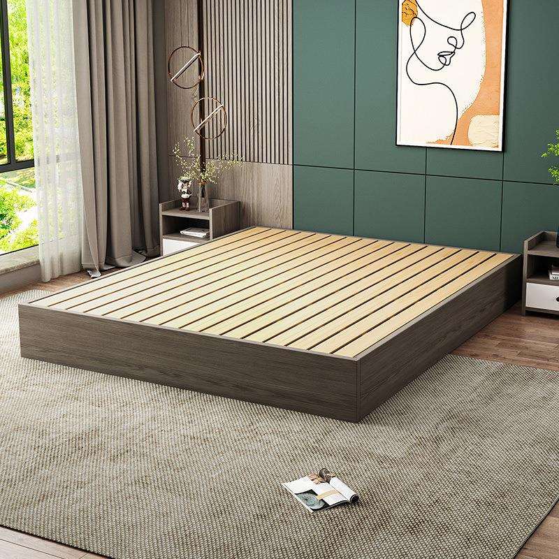 榻榻米床落地式床架1.8x2米空架子框架超厚宾馆床卧室床架