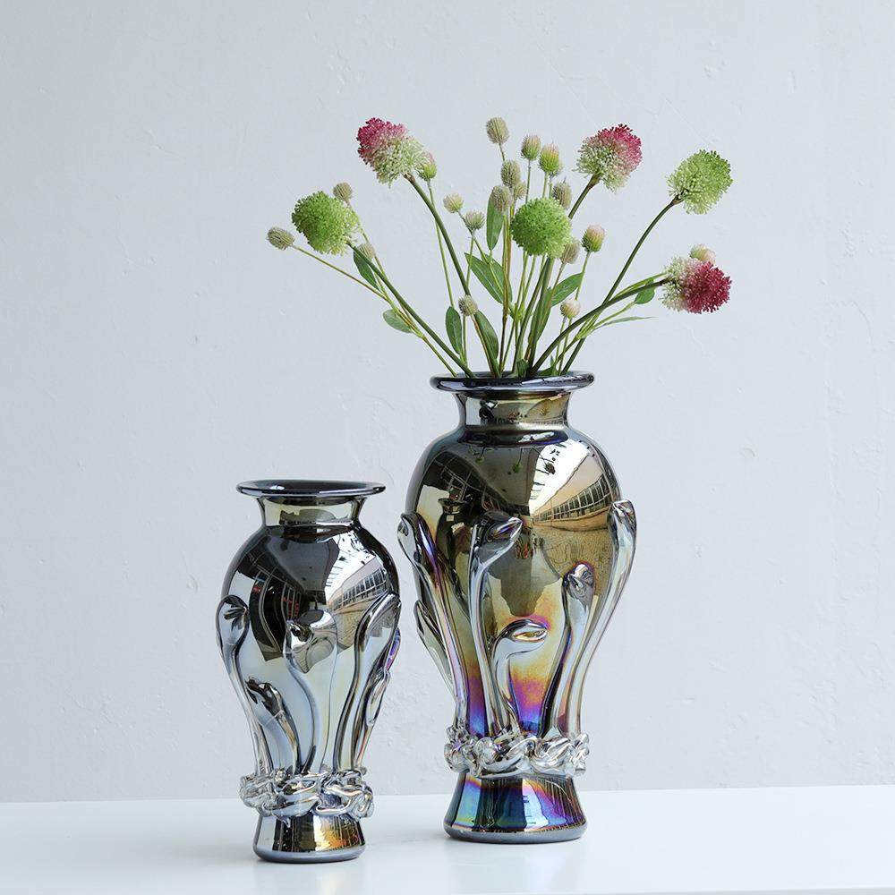 简约复古大气高端电镀厚重玻璃花瓶大号落地摆件设计师软装装饰品,纺织面料/辅料/配套,纺织机械配件,淘宝优惠券,粉丝福利购,淘宝优惠卷