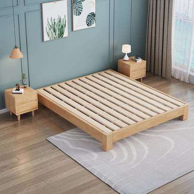 全实木无床头榻榻米卧室排骨架1.2m1.5米床架子小户型矮床可做
