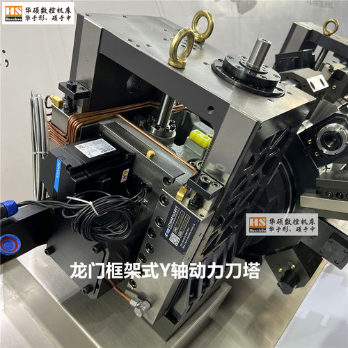 y轴动力刀塔机可分度铣削车铣复合数控车床加长床身
