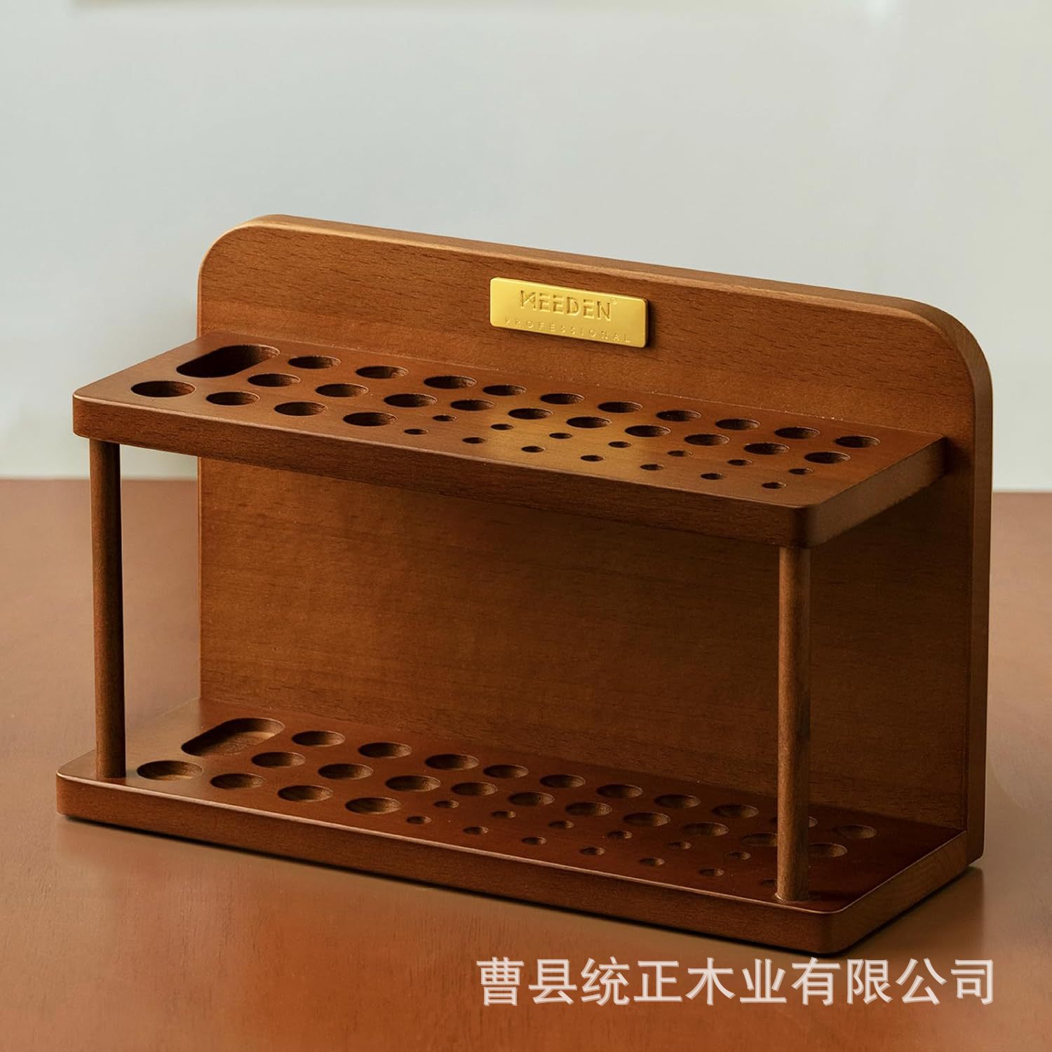 木制桌面大号收纳画笔毛笔架子置物架美术用品收纳架化妆刷收纳架