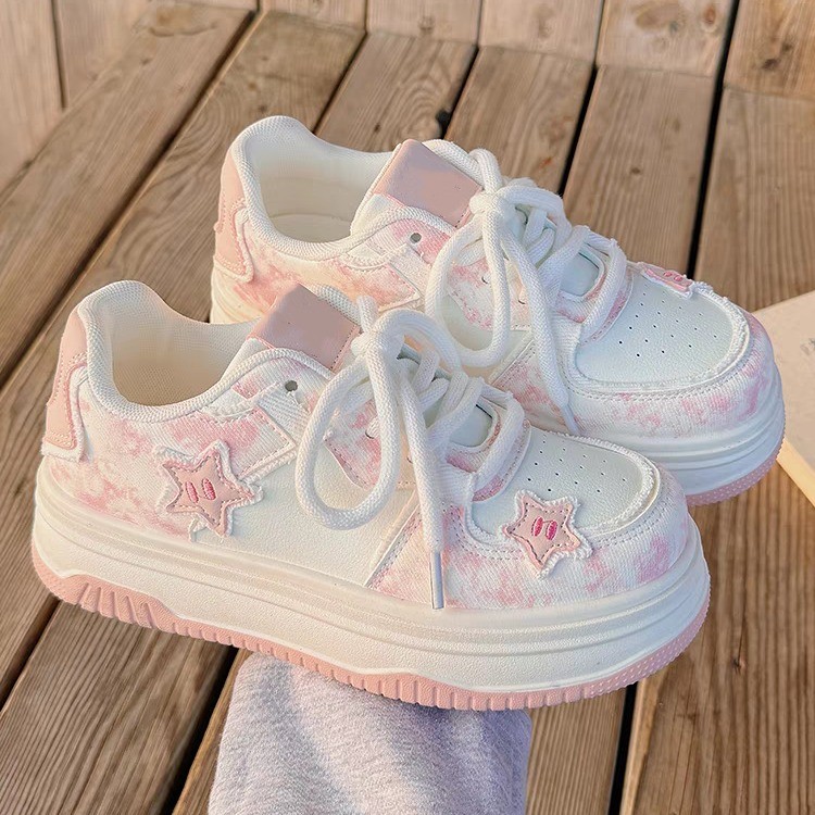 夏季女童时尚小白鞋配裙子新款女孩爆款休闲鞋透气皮面运动鞋百搭