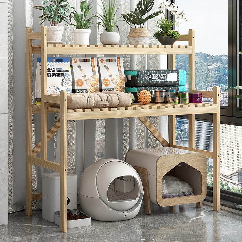猫砂盆上方置物架猫咪收纳架
