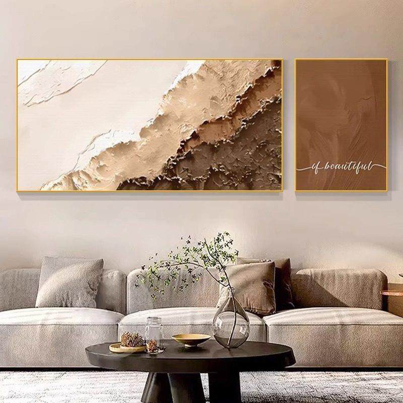 大气抽象客厅画 画沙发背景墙两联联装饰画 画轻奢高级感挂画 画,家居饰品,现代装饰画,淘宝优惠券,粉丝福利购,淘宝优惠卷