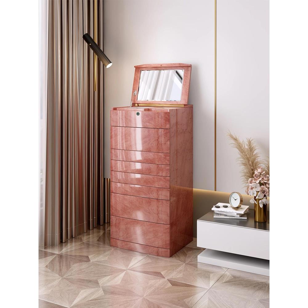 轻奢落地首饰柜豪华客厅实木家用收纳柜高档珠宝柜展示柜保险柜