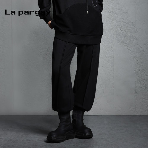 lapargay女宽松松紧腰灯笼束脚裤