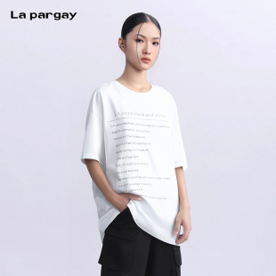 时尚 纳帕佳纯棉落肩袖 针织衫 2025新款 潮牌T恤上衣 阔版 Pargay