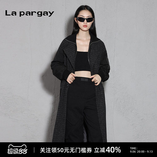 lapargay绵羊毛中长款时尚大衣
