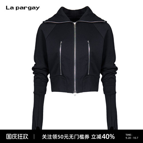 Lapargay机能大翻领指洞短外套