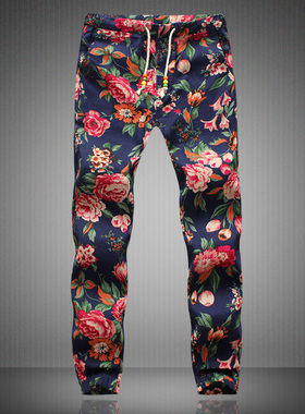 极速2021 New Fashion Summer Spring Autumn Men Floral Pr.int