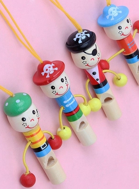 极速4PCS Wooden Whistle PirateA Bithday Party Gifts Wood Whi