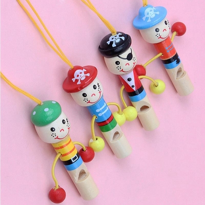 极速4PCS Wooden Whistle PirateA Bithday Party Gifts Wood Whi