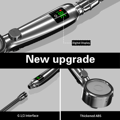 极速Hot Shower Head Handheld Temperature DiNsplay No Chargin
