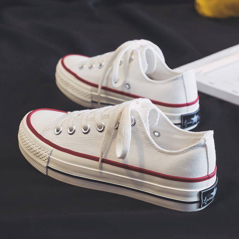 新品帆布鞋女厚底松糕增高2t026夏季韩版百搭ins原宿风板鞋女士小
