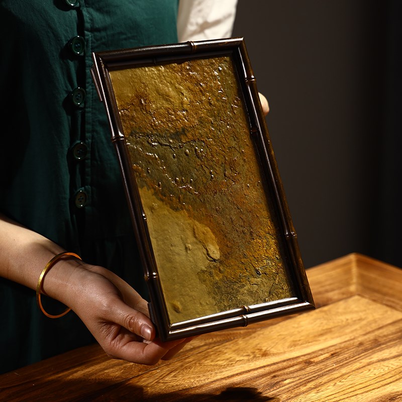 极速创意天然崖石干泡台小茶台茶盘托盘托竹制奉茶U盘干泡茶台茶