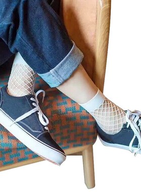 极速Fashion Summer sock Ruffle BLarge Fishnet Ankle High Soc