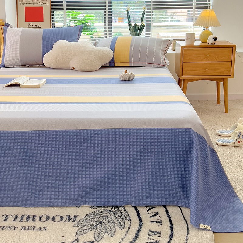 极速冬季纯棉磨毛床单单件加厚学生宿H舍单人全棉被单三件套双人